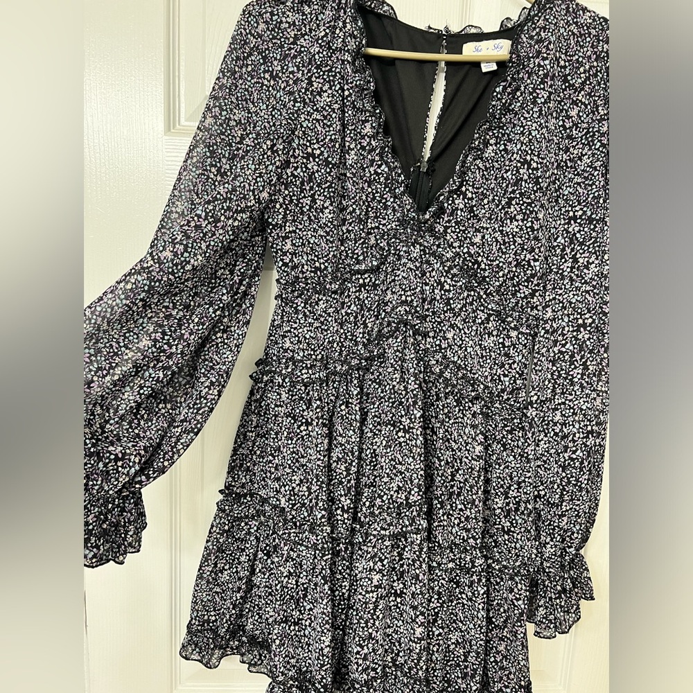 Boutique mini ruffle dress